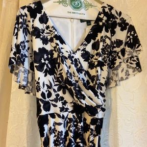 Lauren Ralph Lauren Leota Faux Wrap Midi Dress